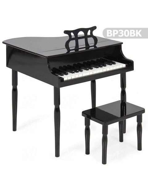Çocuk için Ahşap Piyano BP30BK nota sehpası ve tabure Hediyeli